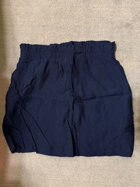 J. Crew Navy Smocked Waist A-Line Skirt NWT Flowy Lightweight Midi